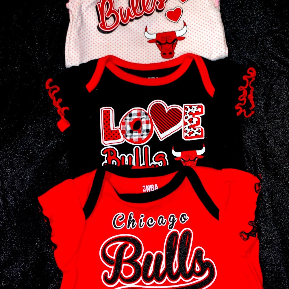 Bulls baby tops/ onesies